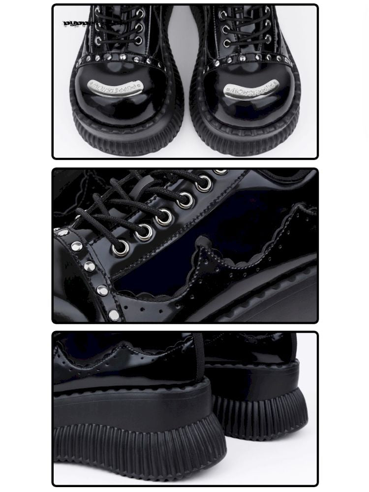 Metal Punk Hundred Small Leather Shoes【s0000011718】
