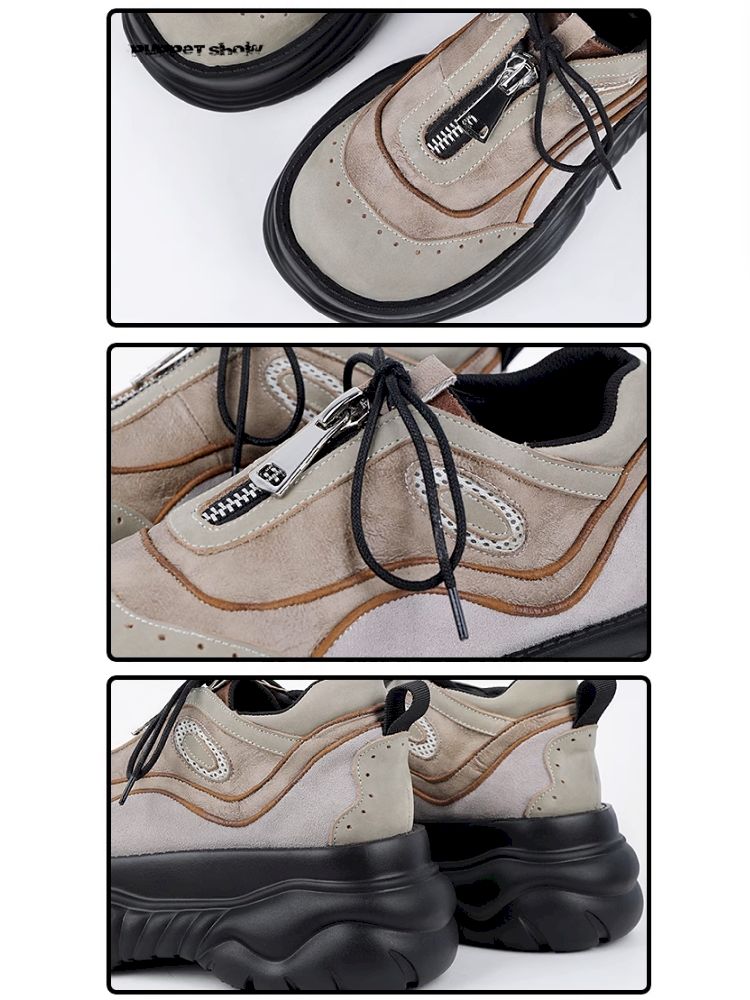 Scrap Style Design Thick Sole Shoes 【s0000011713】