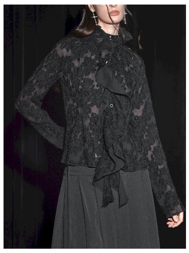 Court Style Button Down Blouse【s0000005465】