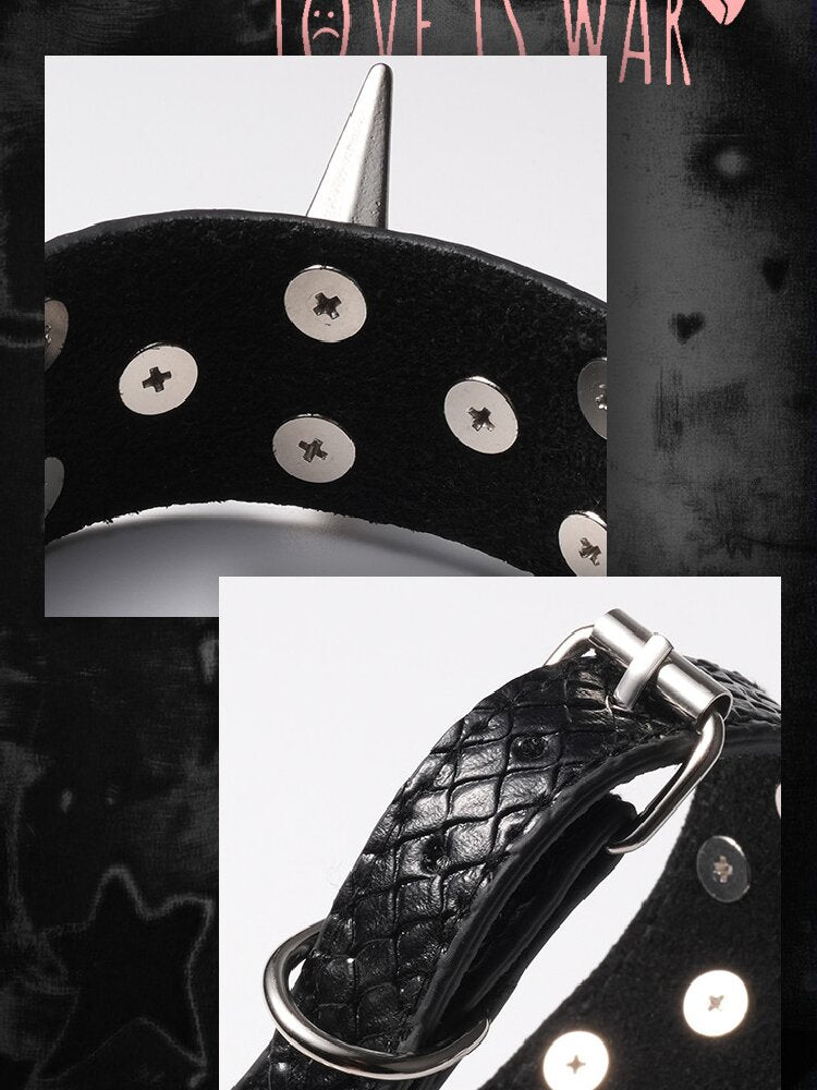 Serpentine Rivet Punk Gothic Bracelet【s0000018973】