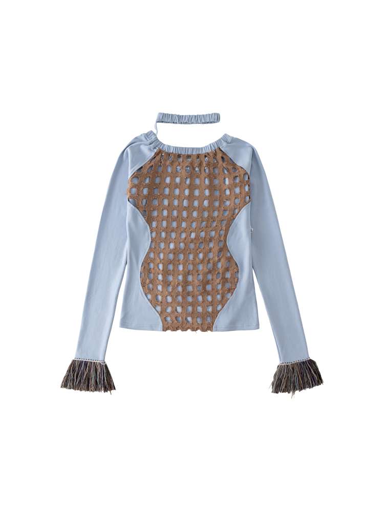 Asymmetrical Long Sleeve Top【s0000015147】