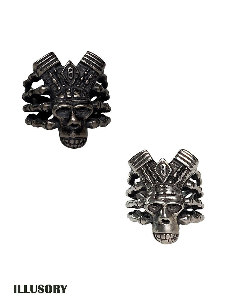 925 Sterling Silver Heavy Punk Ring【s0000018868】