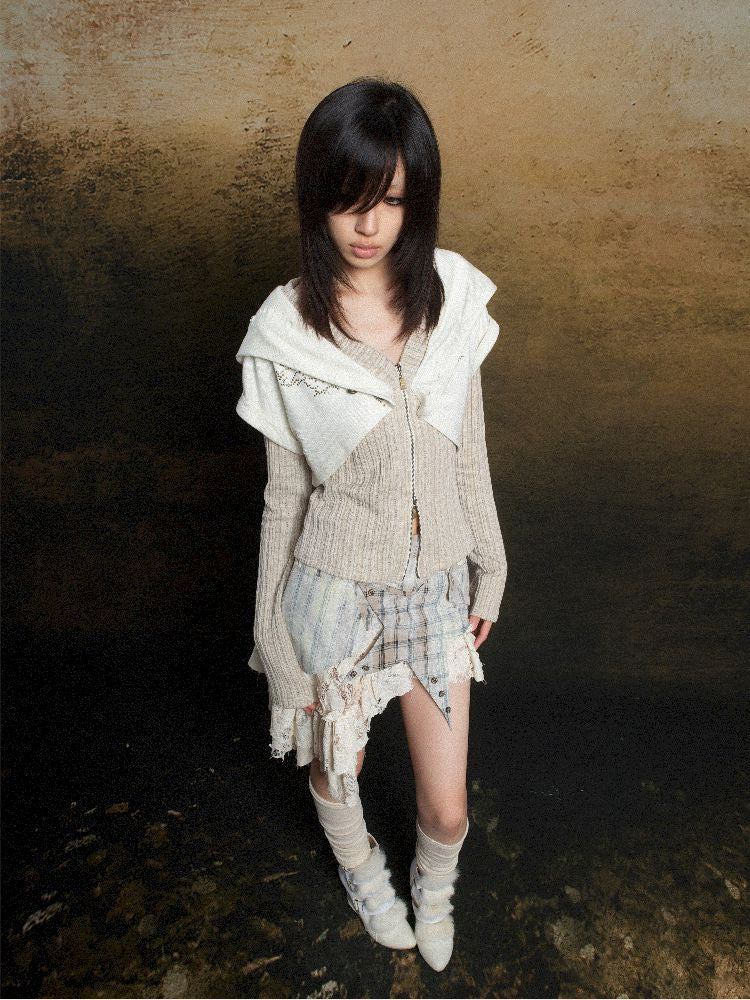 Wings Hot Rhinestone Hooded Short Tunic【s0000011818】