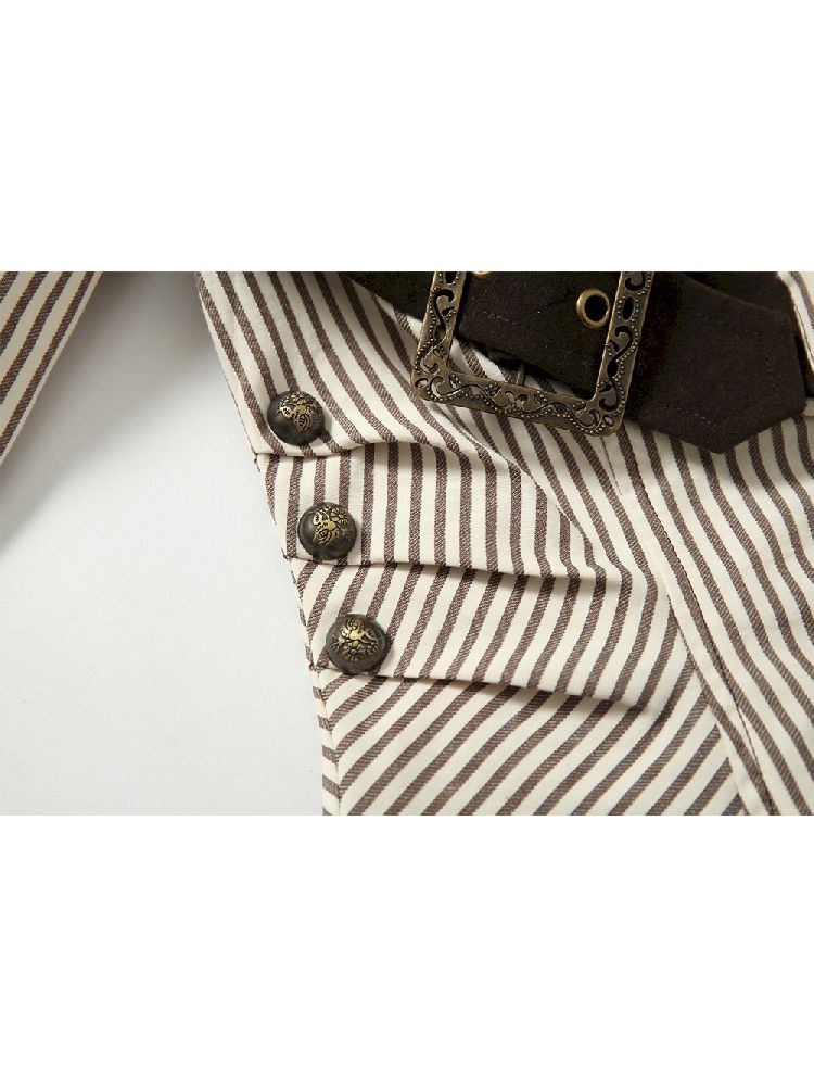 Striped Tied Long Sleeve Shirt【s0000012048】