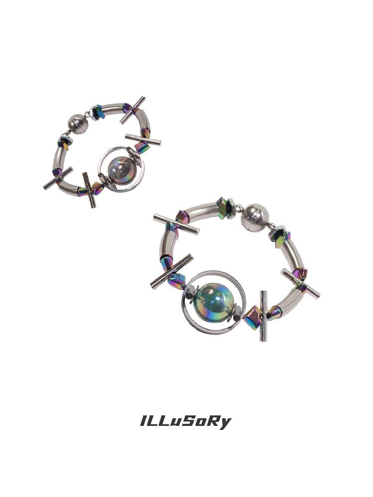 Time Space Heavy Punk Bracelet【s0000018819】