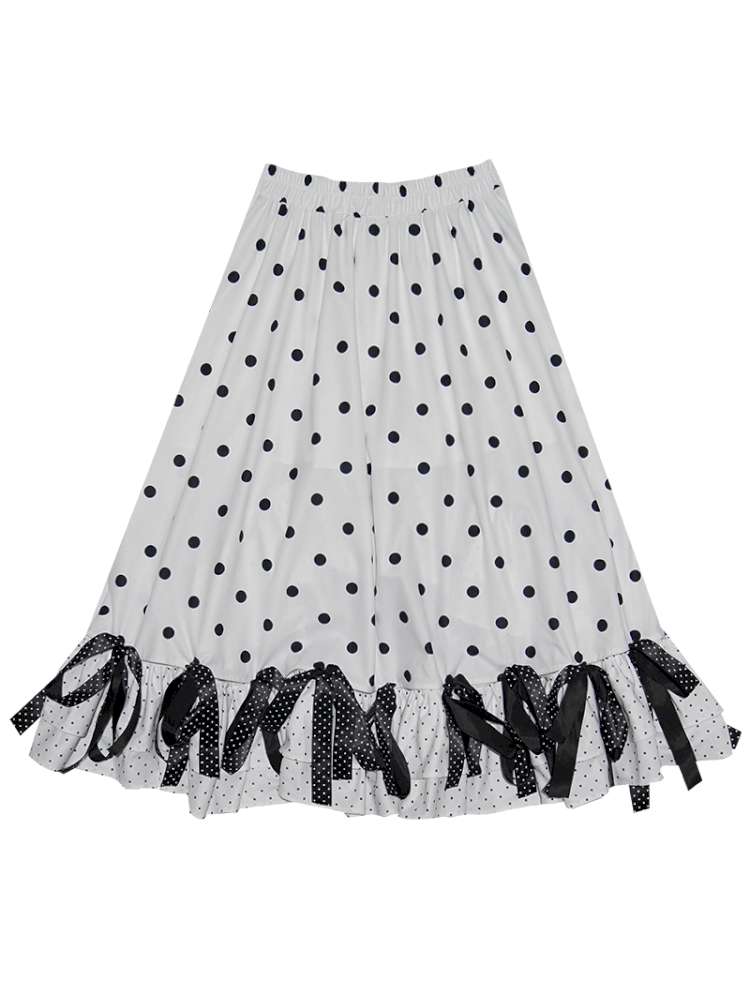 Asymmetric Bow Midi Skirt【s0000014525】