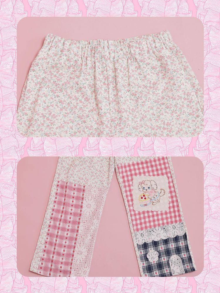 Lace Crushed Plaid Pants【s0000012020】