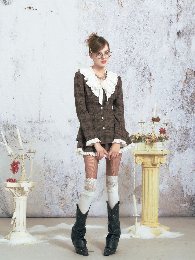 Embroidered Lace Slim Temperament Cake Dress【s0000005317】