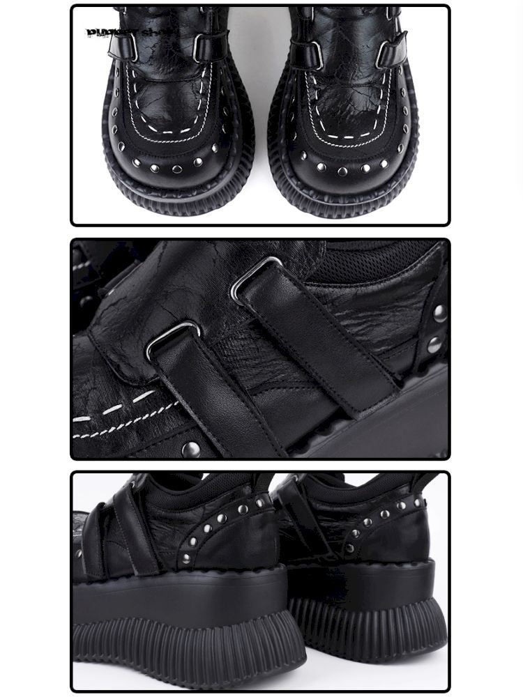 Punk Style Rivet Small Leather Shoes【s0000011712】