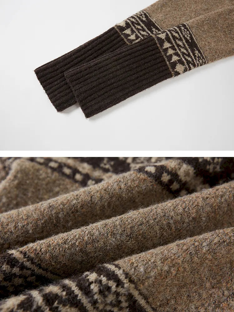 Fairy Island Jacquard Long Sleeve Knit Cardigan【s0000014073】