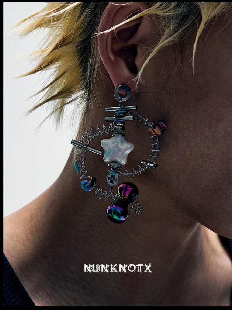 Time Machine Handmade Punk Earrings【s0000018907】