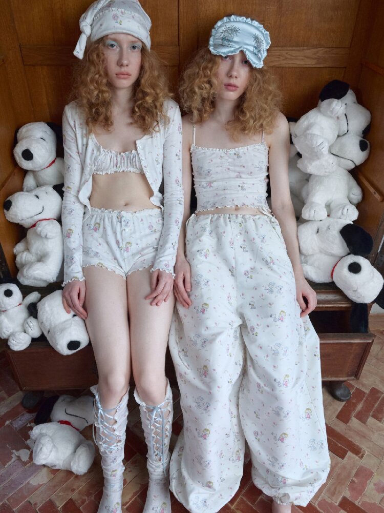 Printed Cotton Balloon Pants【s0000016920】