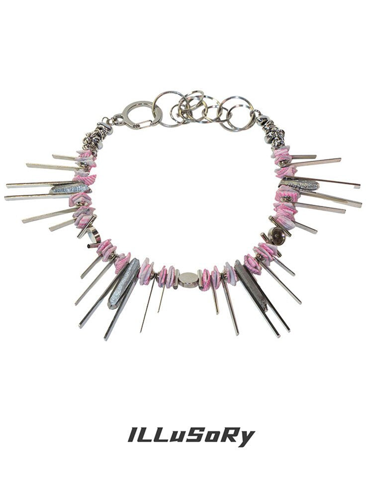 Illusory Gravity Shell Futuristic Necklace【s0000018852】