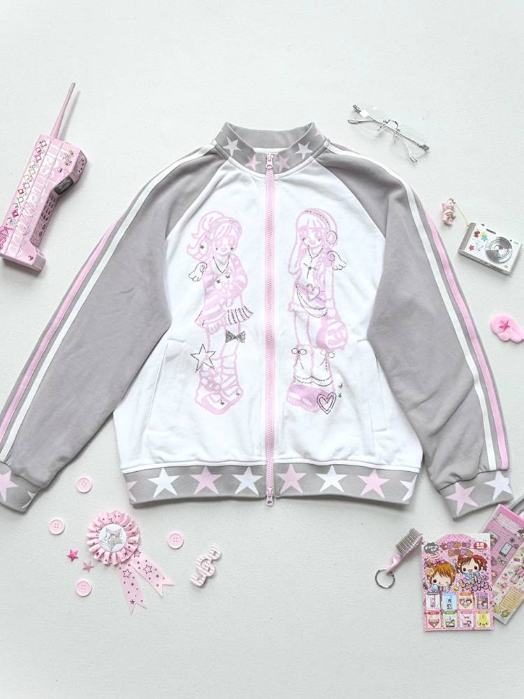 Stand-Up Collar Sportswear Hoodie Jacket【s0000014448】