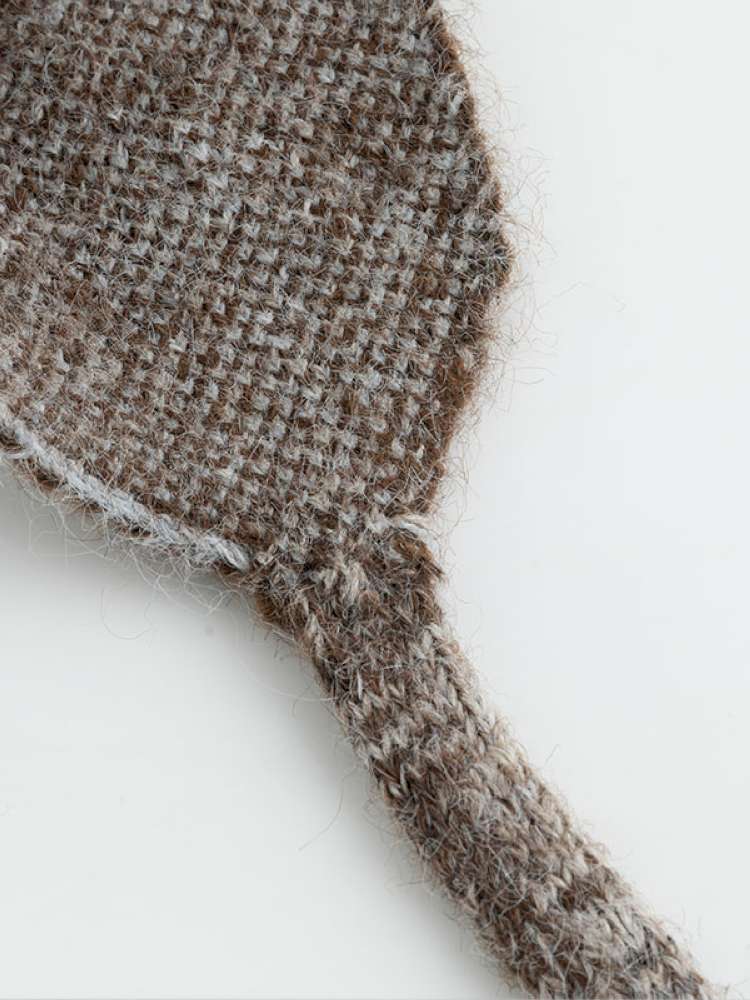 Striped Snowflake Ear Protection Beanie【s0000014672】