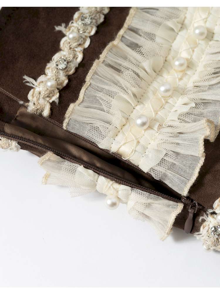 Lace Suede Fringe A-line Skirt【s0000014649】