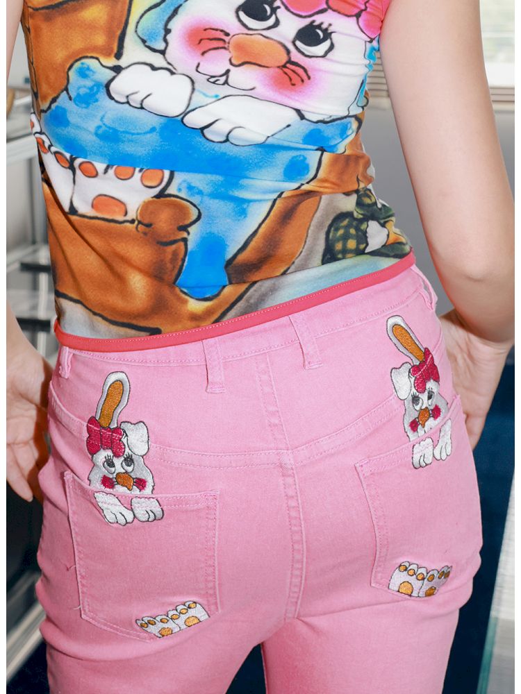 Pink Lace Flared Pants【s0000013342】