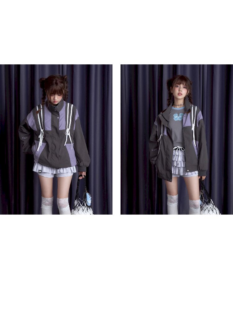 Purple Check Cake Skirt【s0000010124】