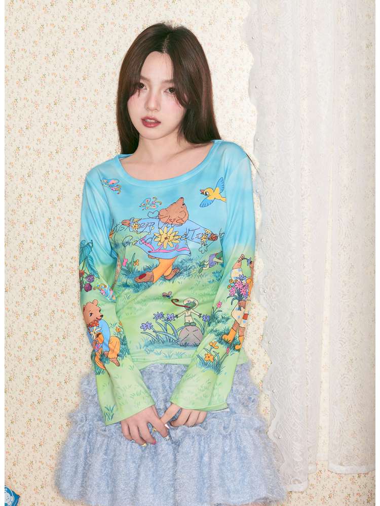 Diamond Letter Stretch Base Shirt【s0000014499】