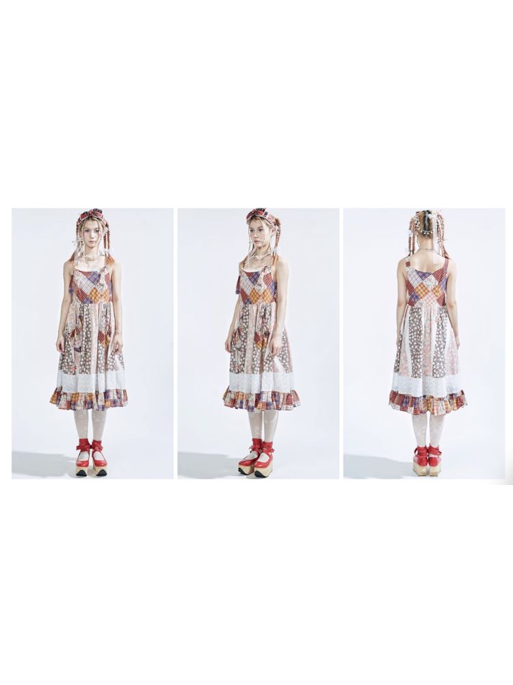 Red Plaid Halter Dress【s0000008760】