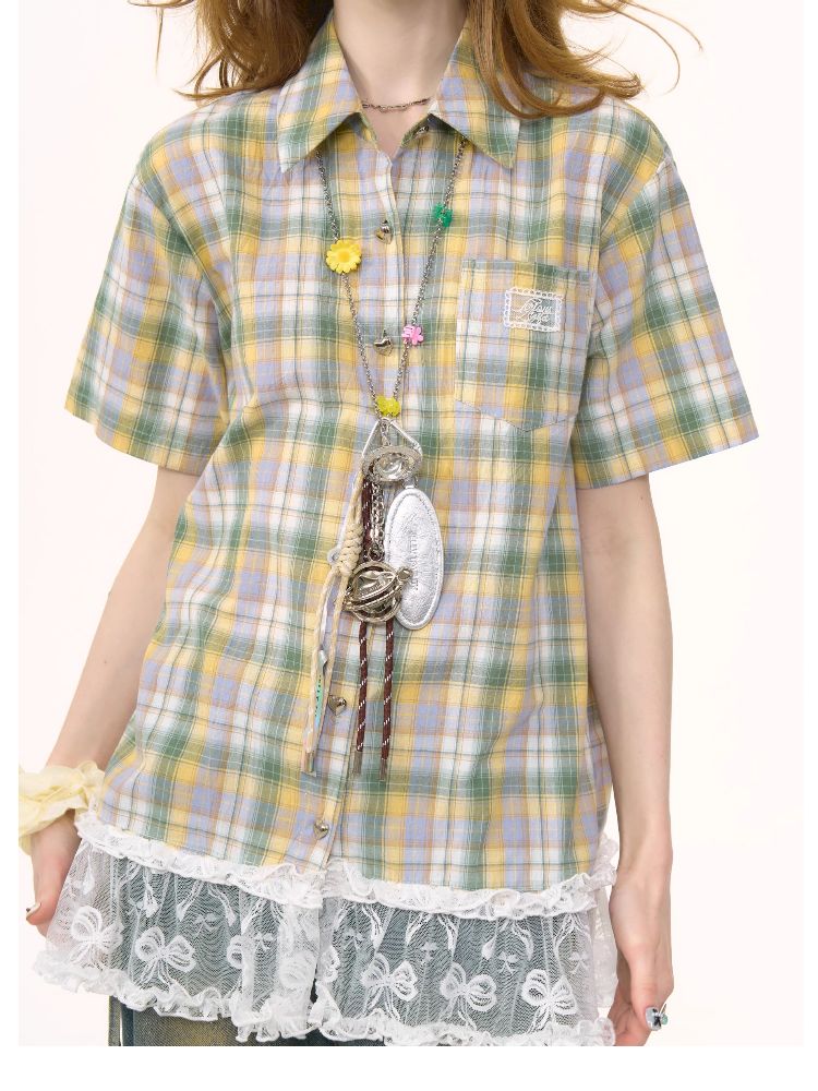 Plaid Short Sleeve Shirt【s0000012232】