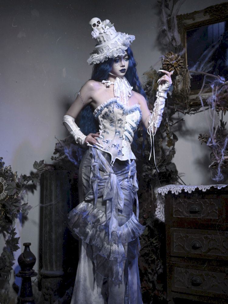 Skeleton Lace Sheer Hand Sleeve Cufflinks【s0000010041】