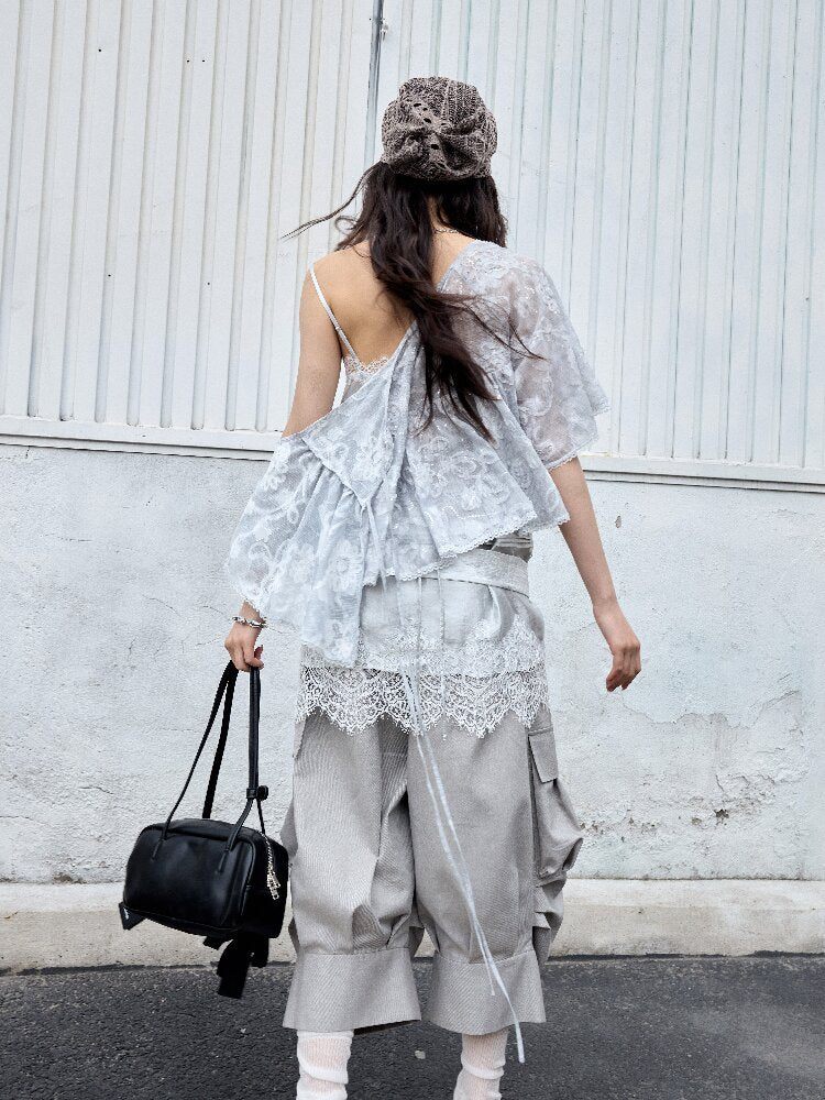 Sea Salt Lace Patchwork Camisole【s0000016867】
