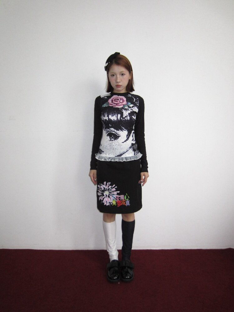 Comic Girl Stretch Fleece Top【s0000018652】