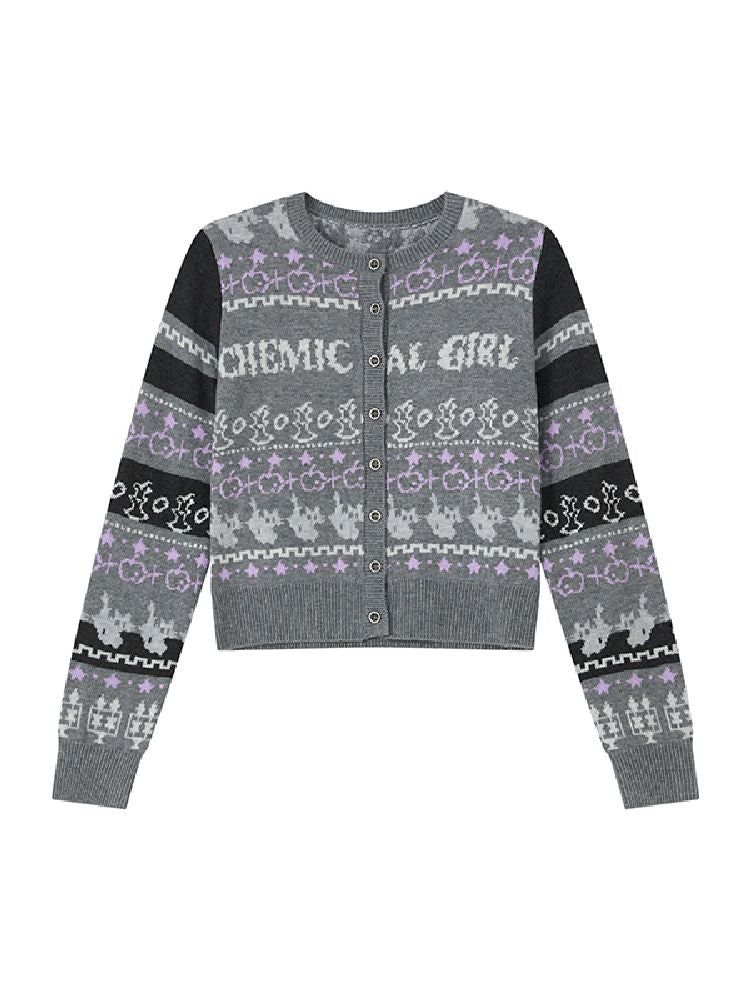 Apple Fair Isle Knit Cardigan【s0000011644】