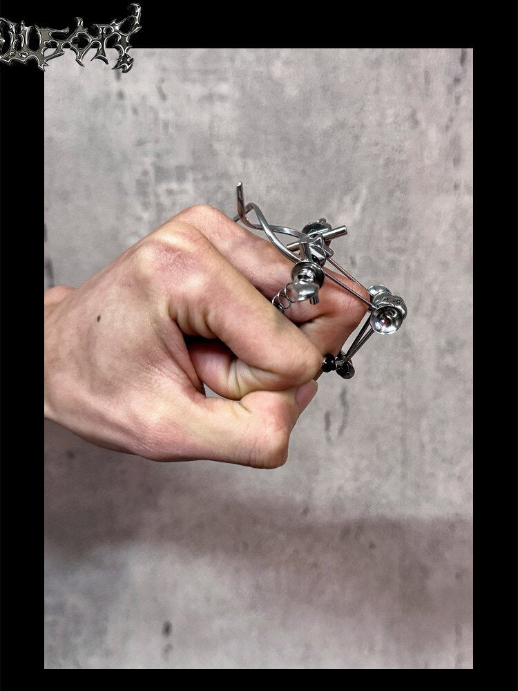 Punk Mechanical Joint Adjustable Ring【s0000018881】