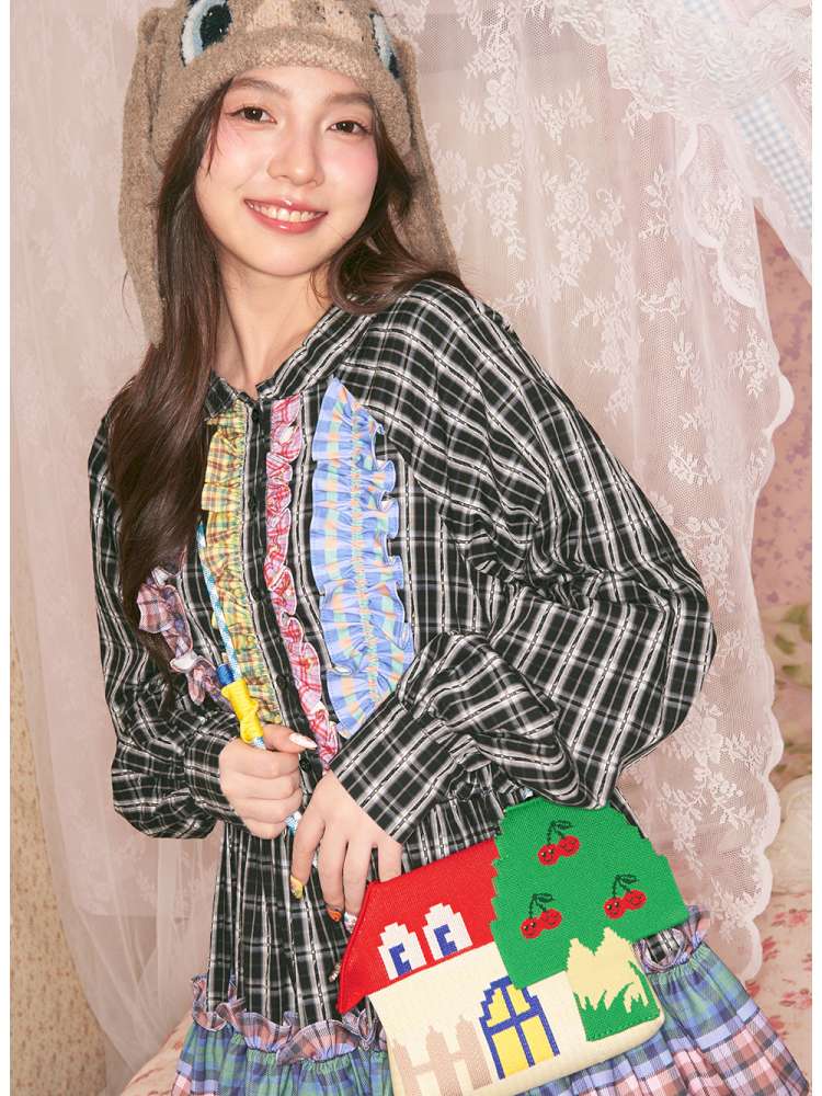 Red House Cherry Tree Knit Crossbody Bag【s0000014826】