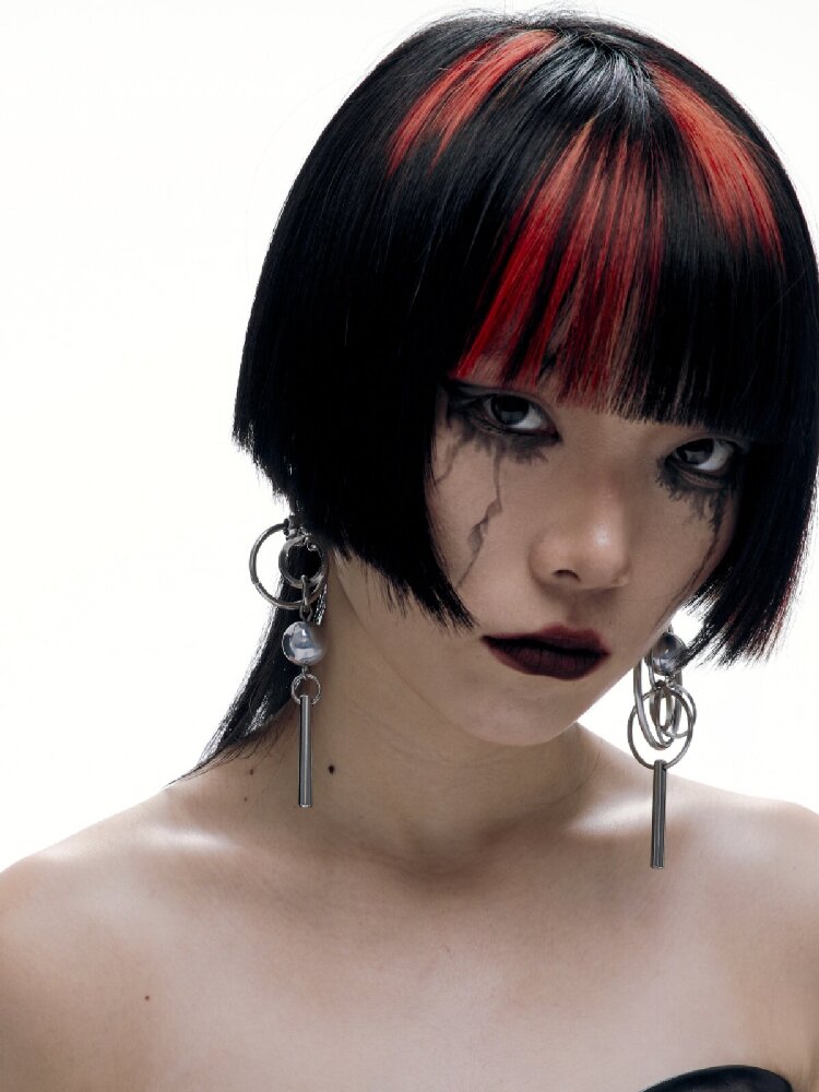 Futuristic Punk Heavy Earrings【s0000018815】
