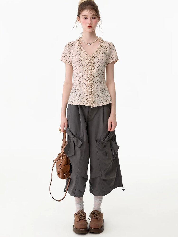 Polka Dot Lace Patchwork Tee Top【s0000017752】