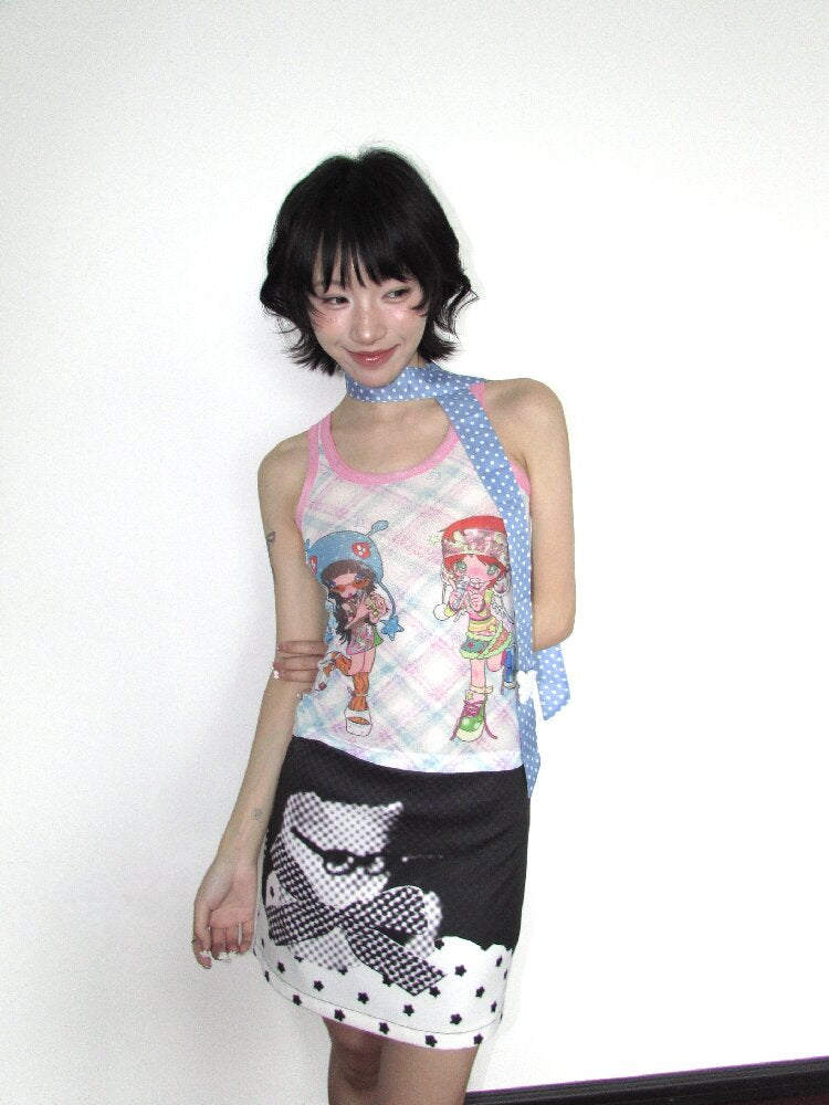 Ancient Polka Dot Star Cat Skirt【s0000018657】