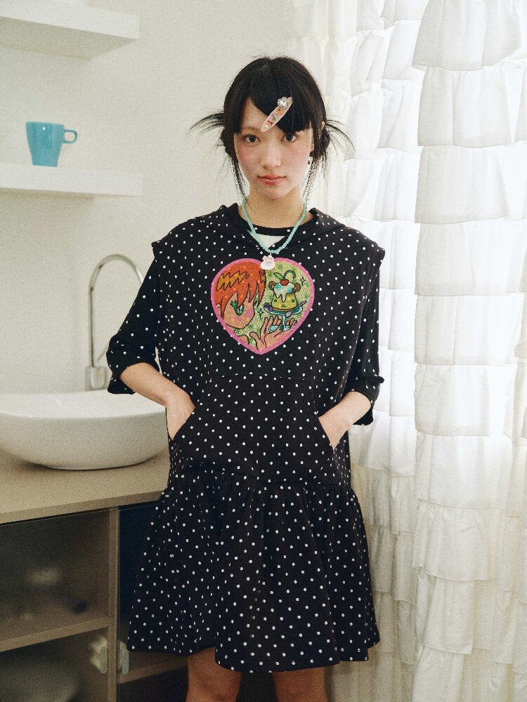 Bird's Bird Observation Pudding Sweatshirt Dress【s0000018692】
