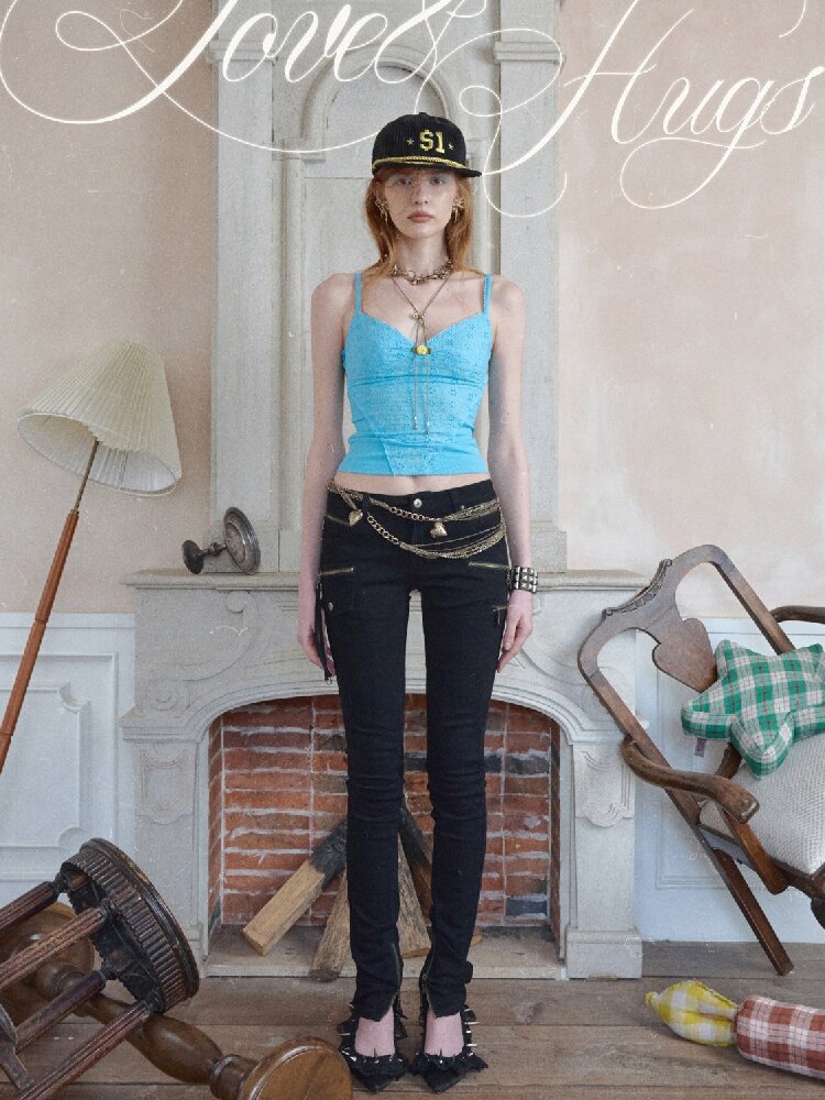 Washed Elastic Skinny Jeans【s0000016921】