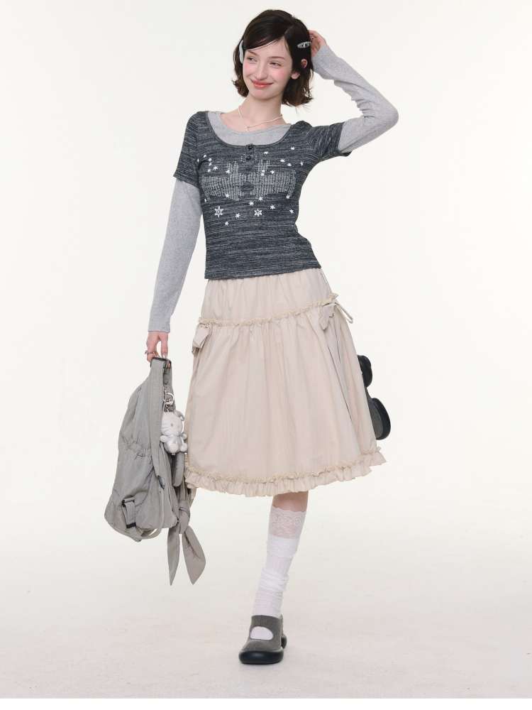 Starry Night Rabbit Design Top【s0000015427】