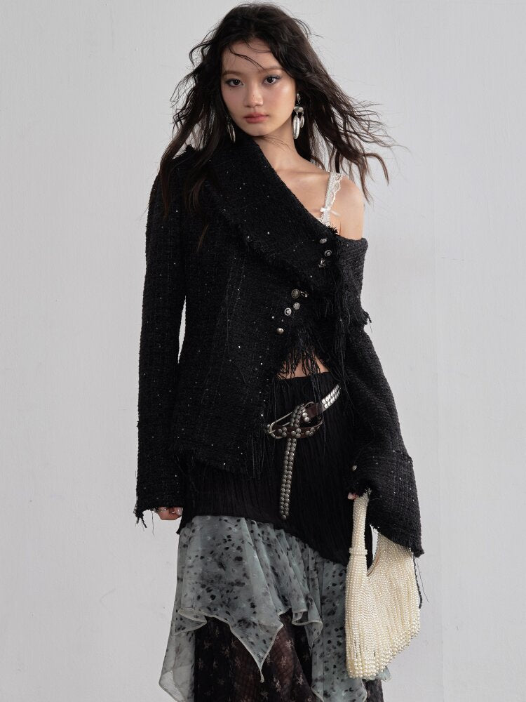 Tassel Metal Buckle Fragrance Jacket【s0000015693】