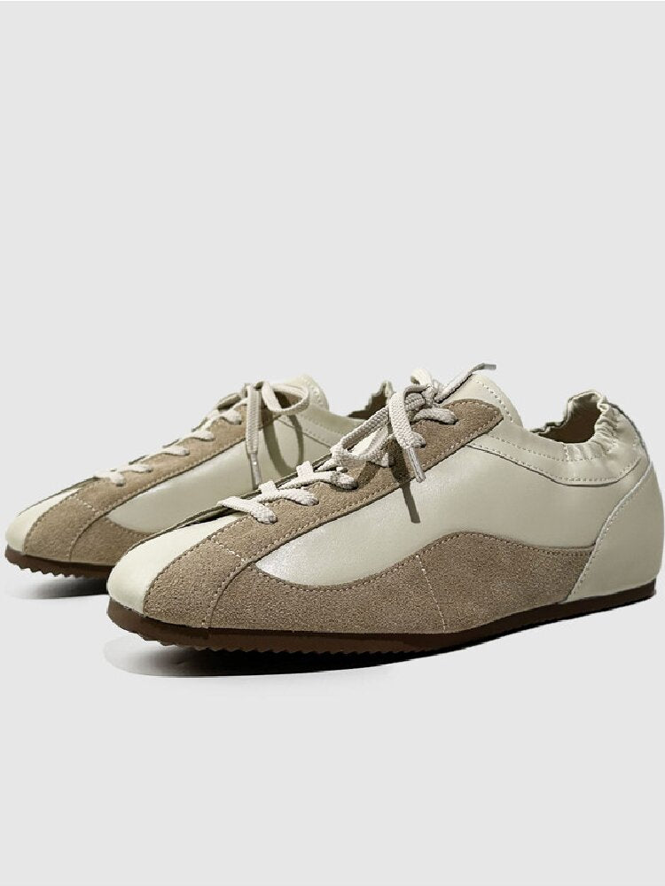 Vintage Lace Up Panel Hiking Shoes【s0000015727】