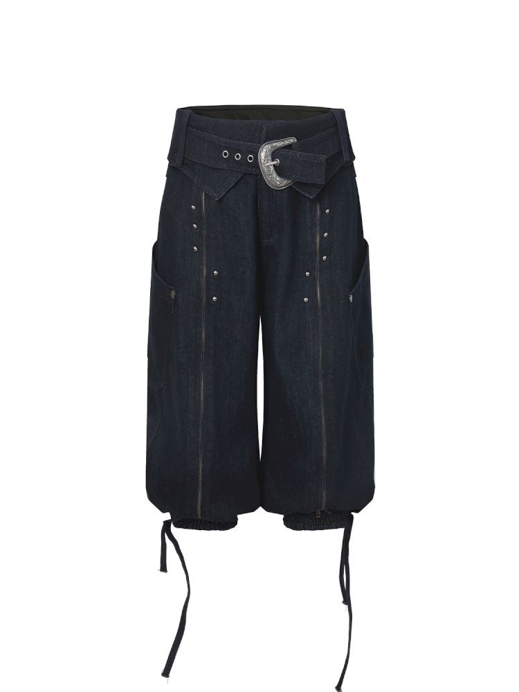 Distressed 5-Inch Harem Riding Pants【s0000013906】