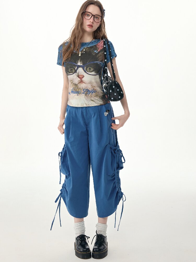 Top Student Cat Childlike T Shirt【s0000017267】