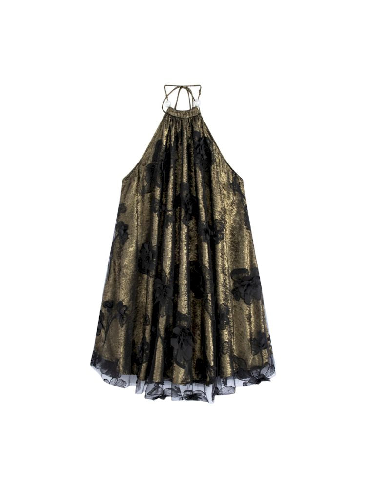 Hanging Neck Beauty Back Dress【s0000008766】