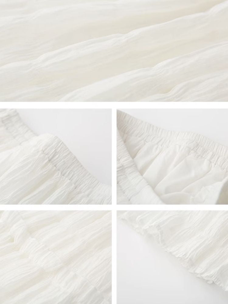 Loose Pleated Cake Half-body Skirt【s0000008831】