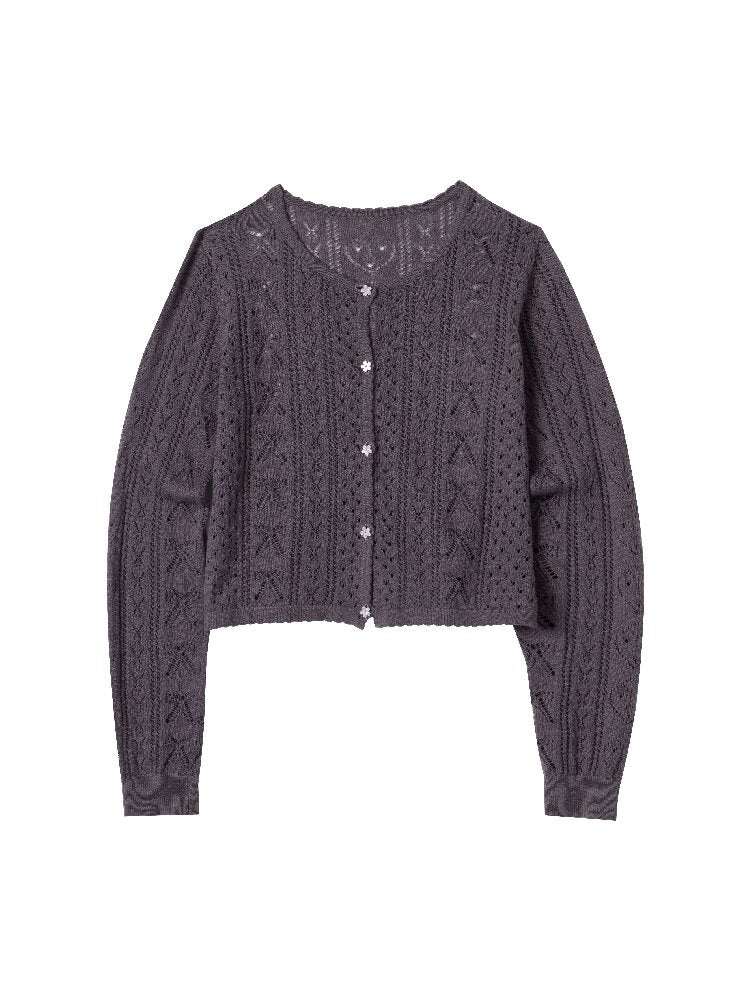 Openwork Cherry Blossom Cardigan【s0000015877】