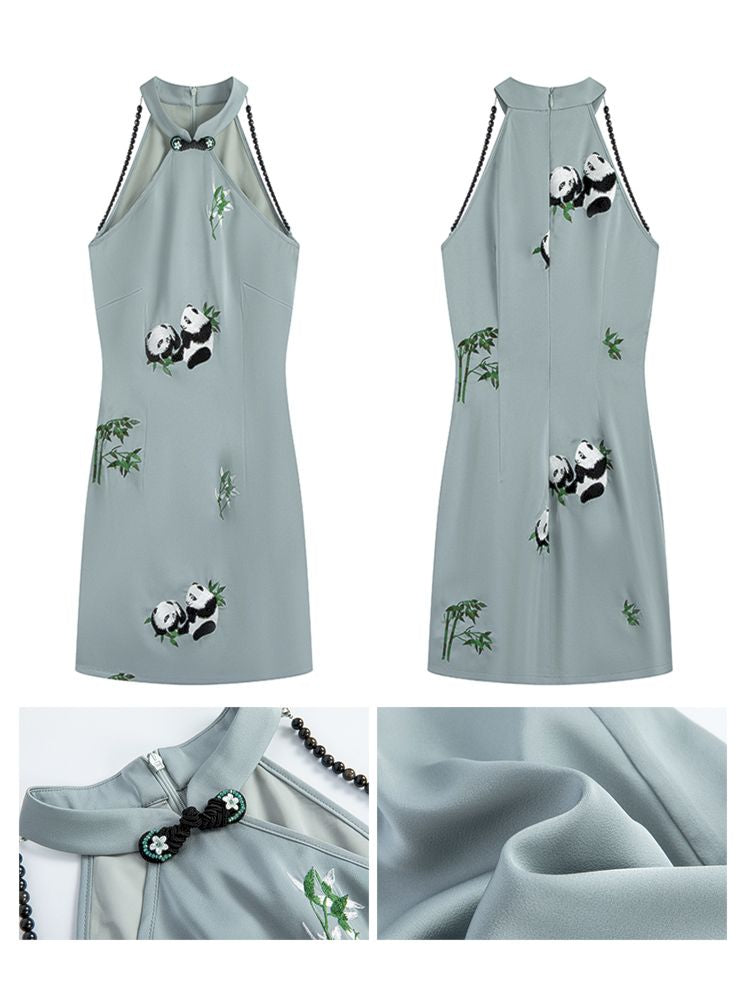 Hugging bamboo heavy embroidery skirt【s0000008770】