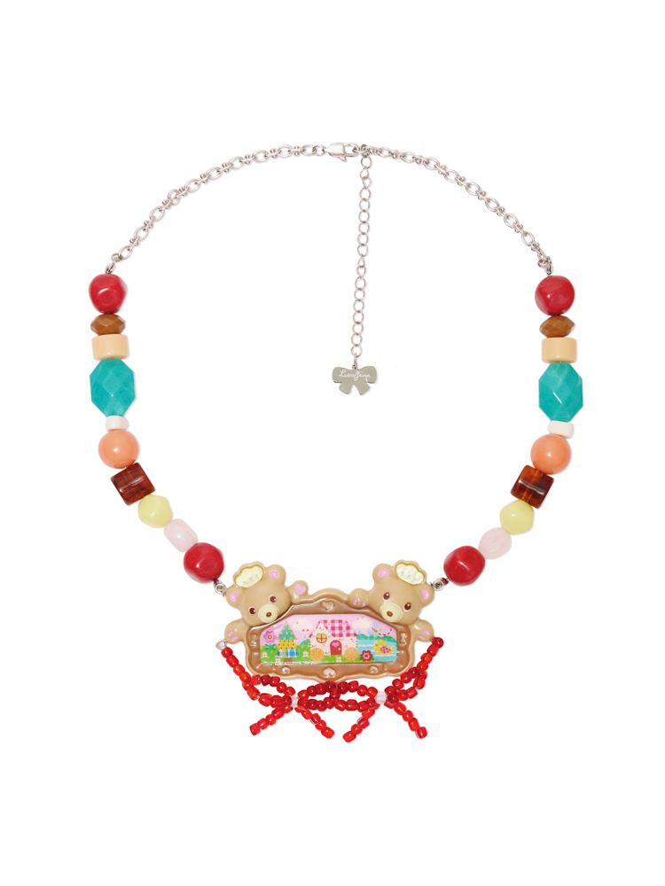 Acrylic Beaded Hair Clip Necklace【s0000011325】