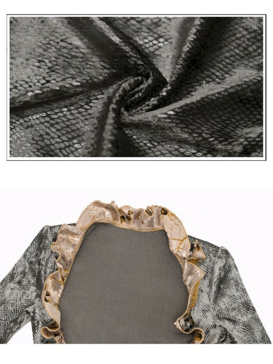 Tassel Tie Lace Scale Pattern Short Jacket【s0000006634】