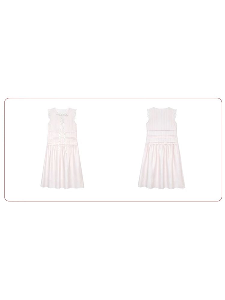 Pleated Sleeveless Dress【s0000007898】