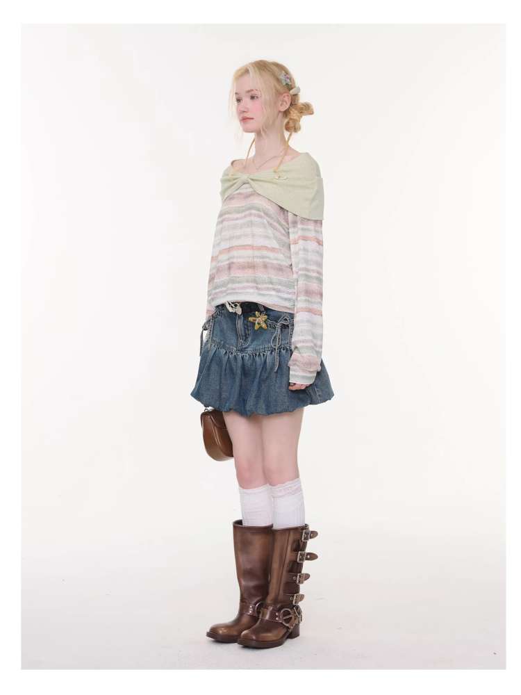 Spring Mist Butterfly Knit Top【s0000015428】