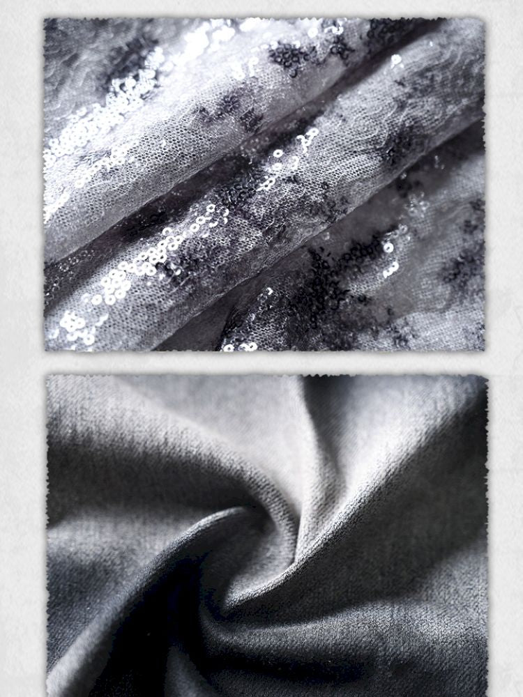 Crash nails sequins low waist cake skirt【s0000013501】